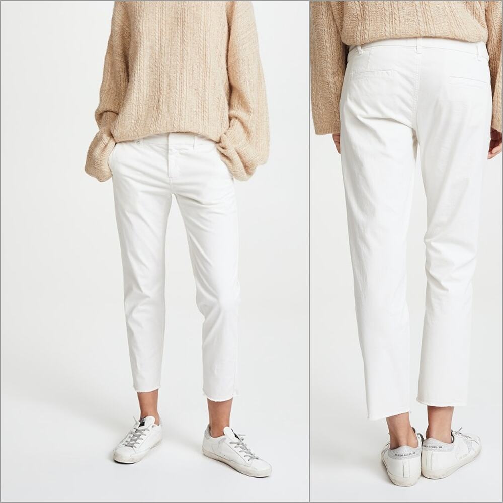Nili Lotan East Hamton Twill Pant Eggshell white size 2